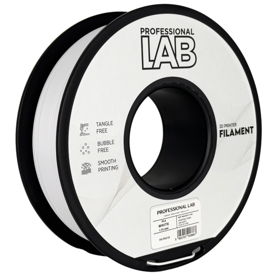Filament PROFESSIONAL LAB PLA White (Alb) - 1kg