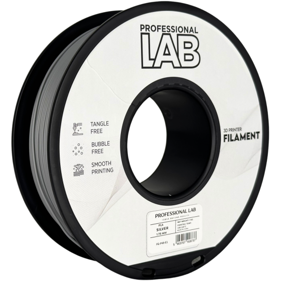 Filament PROFESSIONAL LAB PLA Silver (Argintiu) - 1kg