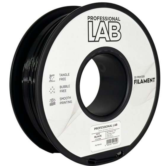 Filament PROFESSIONAL LAB PETG Black (Negru) - 1kg