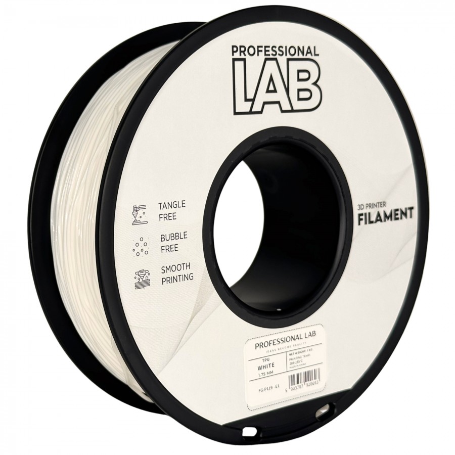 Filament PROFESSIONAL LAB TPU White (Alb) - 1kg