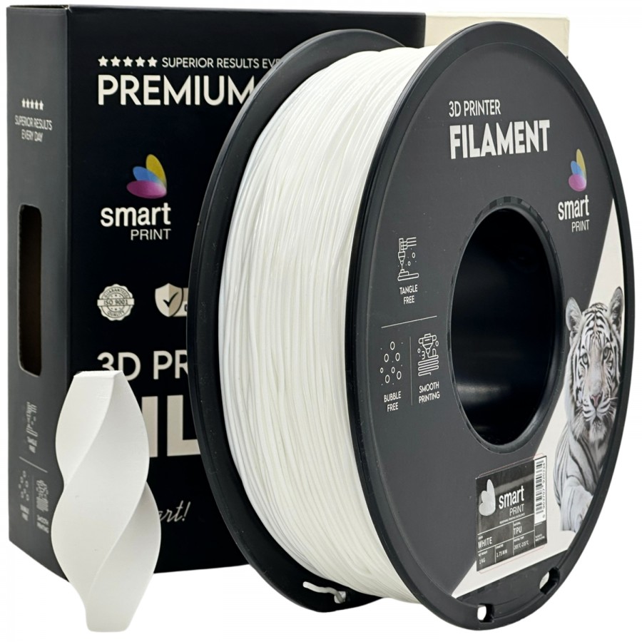 Filament Smart Print TPU Alb (White) - 1kg