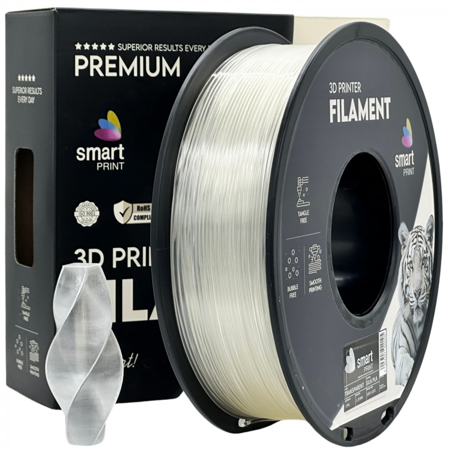 Filament Smart Print SILK PLA Transparent - 1kg