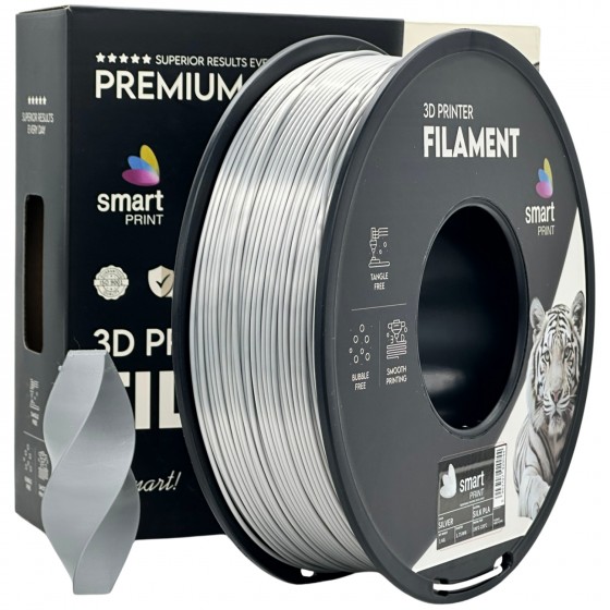 Filament Smart Print SILK PLA Argintiu (Silver) - 1kg