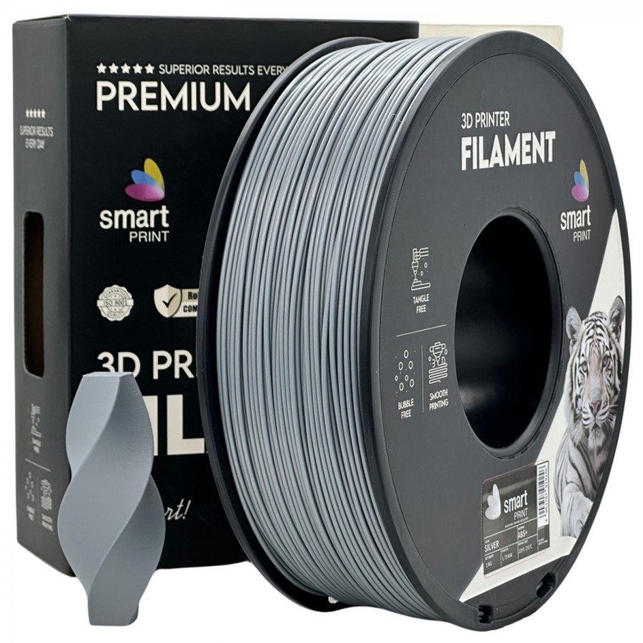 Filament Smart Print ABS+ Argintiu (Silver) - 1kg