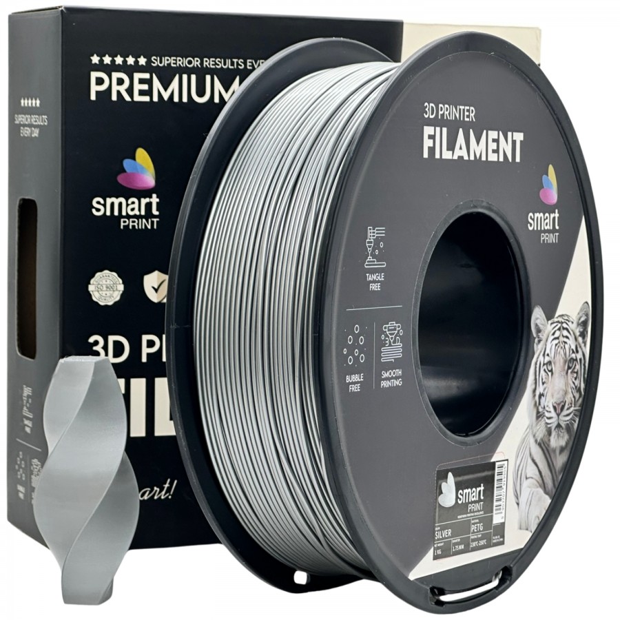 Filament Smart Print PETG Argintiu (Silver) - 1kg