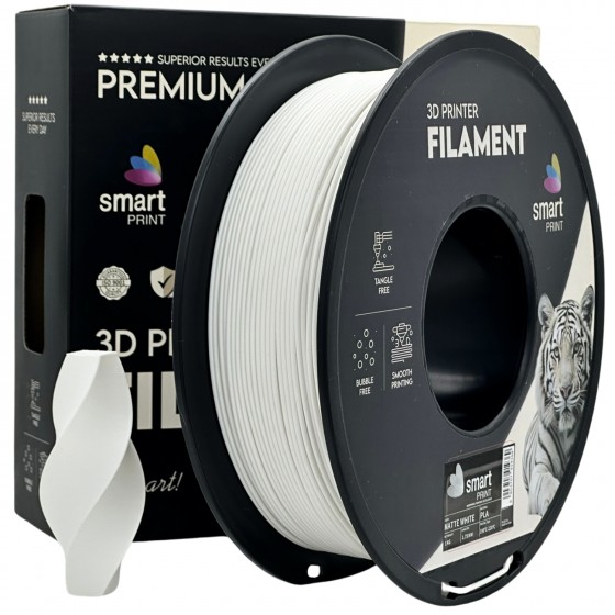 Filament Smart Print PLA Alb Mat (Matte White) - 1kg