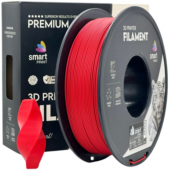 Filament Smart Print PLA Rosu Mat (Matte Red) - 1kg